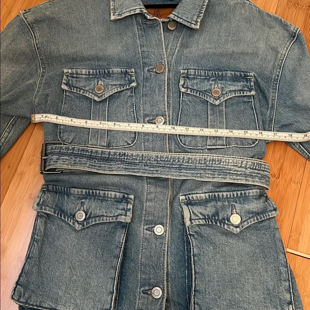 NEW Ralph Lauren Lauren Light  Jean Jacket with Belt and jeans. - Picture 16 of 16